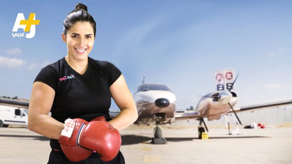 A super Lebanese woman who pulls planes..